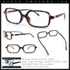 Womens Luxe Narrow Rectangle Plastic Blue Light Filter Computer Glasses
