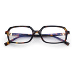 Womens Luxe Narrow Rectangle Plastic Blue Light Filter Computer Glasses