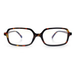 Womens Luxe Narrow Rectangle Plastic Blue Light Filter Computer Glasses