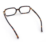 Womens Luxe Narrow Rectangle Plastic Blue Light Filter Computer Glasses