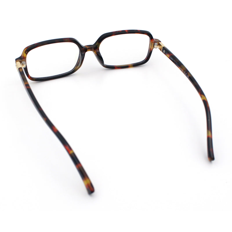 Womens Luxe Narrow Rectangle Plastic Blue Light Filter Computer Glasses