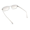 Narrow Rectangle Luxury Leopard Head Jewel Hinges Metal Rim Sunglasses