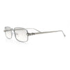 Narrow Rectangle Luxury Leopard Head Jewel Hinges Metal Rim Sunglasses
