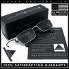 Minimal Narrow Rectangle Metal Rim Dad Fashion Sunglasses