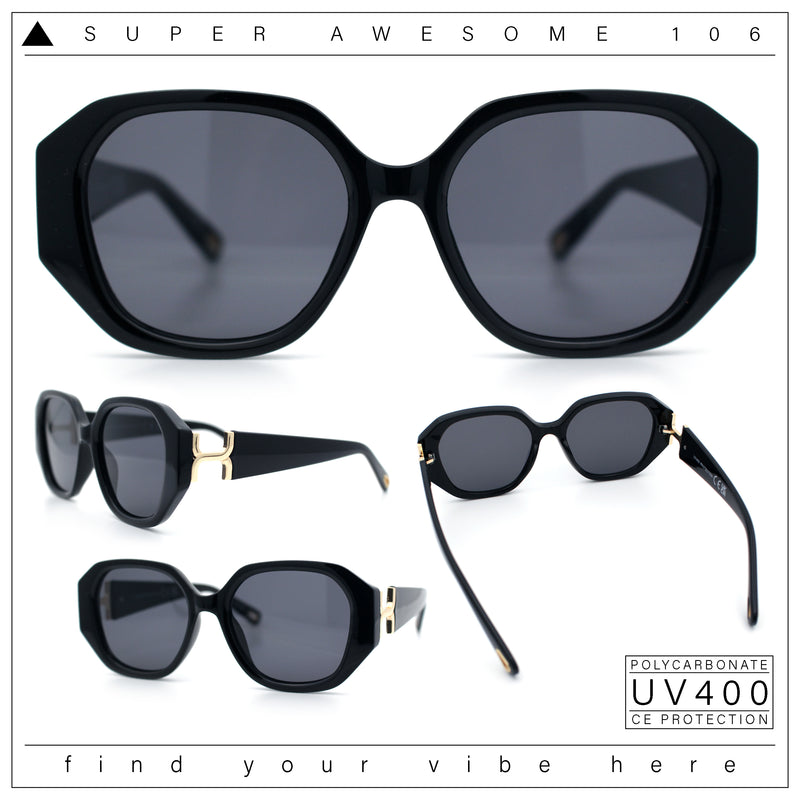 Womens Luxury Fashion Butterfly Plastic Metal Jewel Hinge Sunglasses
