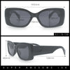 Womens Mod Minimalist Narrow Rectangle Thick Plastic Fashion Sunglasses