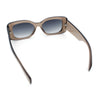 Womens Mod Minimalist Narrow Rectangle Thick Plastic Fashion Sunglasses