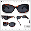 Womens Mod Minimalist Narrow Rectangle Thick Plastic Fashion Sunglasses