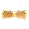 Womens Mod Minimalist Narrow Rectangle Thick Plastic Fashion Sunglasses