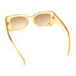 Womens Mod Minimalist Narrow Rectangle Thick Plastic Fashion Sunglasses