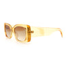 Womens Mod Minimalist Narrow Rectangle Thick Plastic Fashion Sunglasses