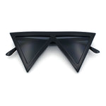 Womens Flat Top Perfect Triangle Bold Oversized Cat Eye Plastic Sunglasses