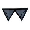 Womens Flat Top Perfect Triangle Bold Oversized Cat Eye Plastic Sunglasses