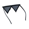 Womens Flat Top Perfect Triangle Bold Oversized Cat Eye Plastic Sunglasses