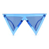 Womens Flat Top Perfect Triangle Bold Oversized Cat Eye Plastic Sunglasses