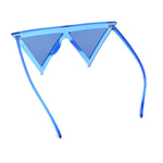 Womens Flat Top Perfect Triangle Bold Oversized Cat Eye Plastic Sunglasses