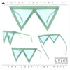 Womens Flat Top Perfect Triangle Bold Oversized Cat Eye Plastic Sunglasses