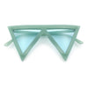 Womens Flat Top Perfect Triangle Bold Oversized Cat Eye Plastic Sunglasses