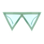 Womens Flat Top Perfect Triangle Bold Oversized Cat Eye Plastic Sunglasses
