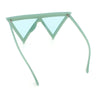 Womens Flat Top Perfect Triangle Bold Oversized Cat Eye Plastic Sunglasses