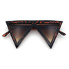 Womens Flat Top Perfect Triangle Bold Oversized Cat Eye Plastic Sunglasses