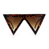 Womens Flat Top Perfect Triangle Bold Oversized Cat Eye Plastic Sunglasses