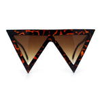 Womens Flat Top Perfect Triangle Bold Oversized Cat Eye Plastic Sunglasses