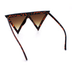 Womens Flat Top Perfect Triangle Bold Oversized Cat Eye Plastic Sunglasses