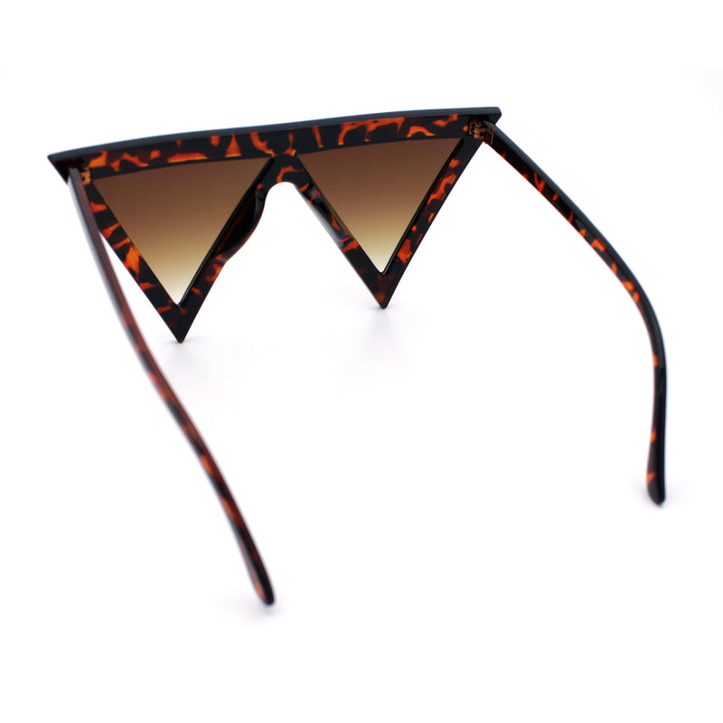 Womens Flat Top Perfect Triangle Bold Oversized Cat Eye Plastic Sunglasses