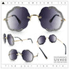 Womens Bling Rhinestone Jewel Rimless Cloud Shape Luxury Sunglasses