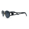 Jaguar Head Button Jewel Hinge Metal Rim Oval Fashion Hustler Sunglasses