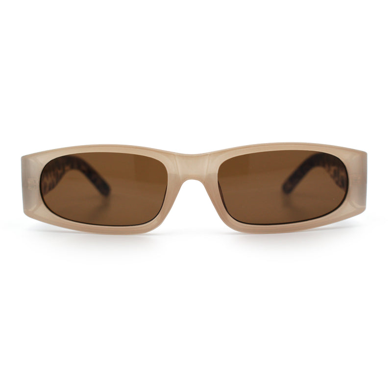 Classy Mod Narrow Rectangle Sport Plastic Dad Fashion Retro Sunglasses