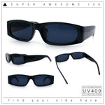 Classy Mod Narrow Rectangle Sport Plastic Dad Fashion Retro Sunglasses