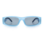 Classy Mod Narrow Rectangle Sport Plastic Dad Fashion Retro Sunglasses