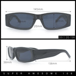 Classy Mod Narrow Rectangle Sport Plastic Dad Fashion Retro Sunglasses