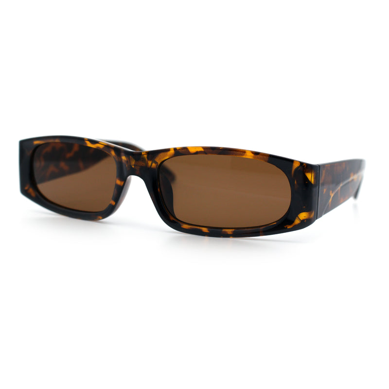 Classy Mod Narrow Rectangle Sport Plastic Dad Fashion Retro Sunglasses