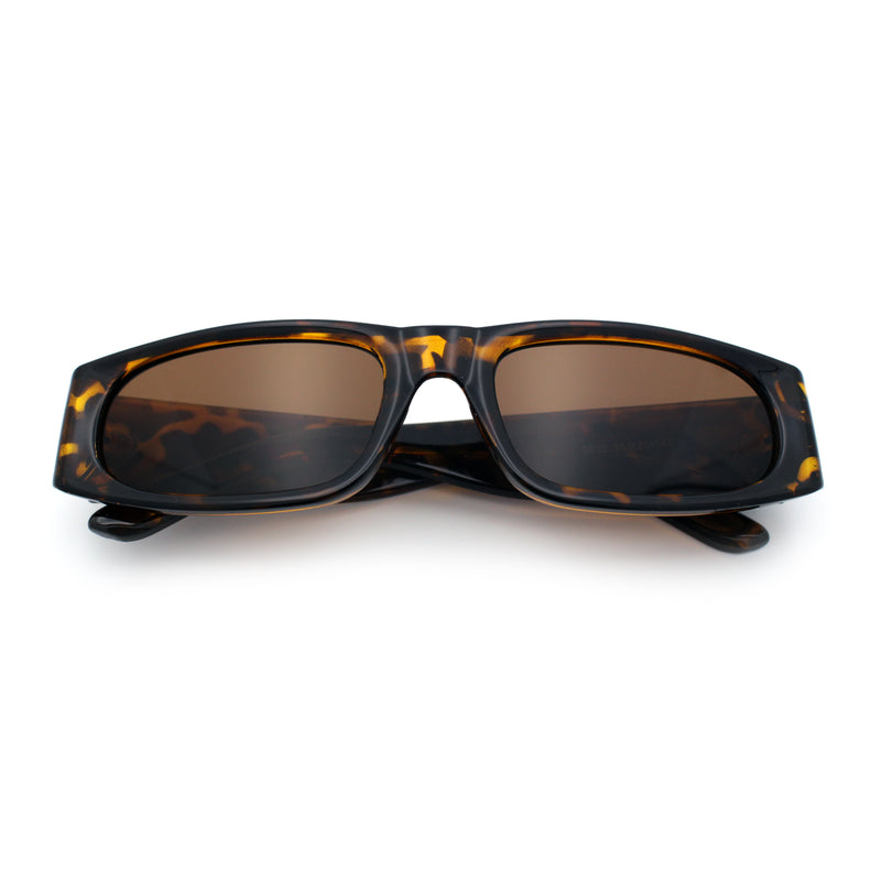 Classy Mod Narrow Rectangle Sport Plastic Dad Fashion Retro Sunglasses