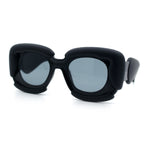 Womens Thick Plastic Bubble Balloon Frame Rectangle Funky Sunglasses