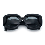 Womens Thick Plastic Bubble Balloon Frame Rectangle Funky Sunglasses