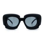 Womens Thick Plastic Bubble Balloon Frame Rectangle Funky Sunglasses