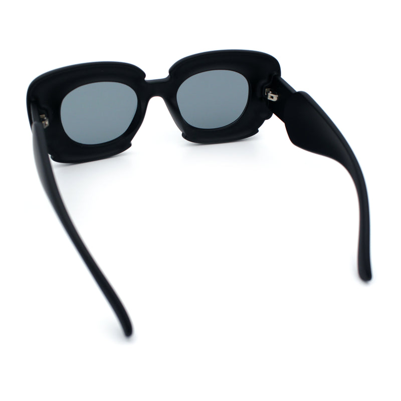 Womens Thick Plastic Bubble Balloon Frame Rectangle Funky Sunglasses