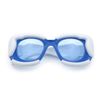 Womens Thick Plastic Bubble Balloon Frame Rectangle Funky Sunglasses