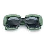 Womens Thick Plastic Bubble Balloon Frame Rectangle Funky Sunglasses