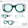 Womens Thick Plastic Bubble Balloon Frame Rectangle Funky Sunglasses