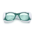 Womens Thick Plastic Bubble Balloon Frame Rectangle Funky Sunglasses