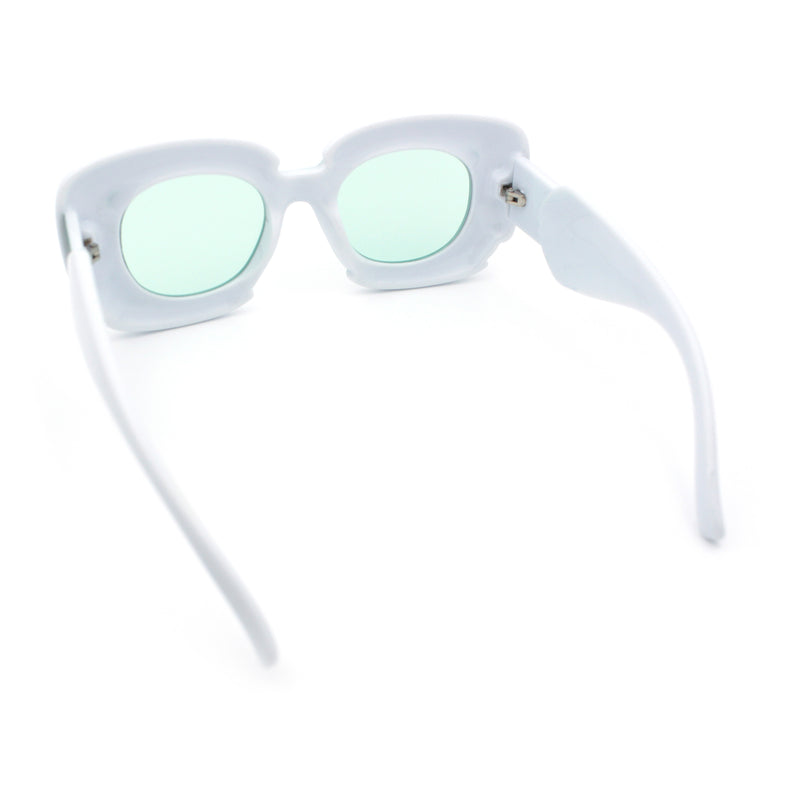 Womens Thick Plastic Bubble Balloon Frame Rectangle Funky Sunglasses