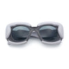 Womens Thick Plastic Bubble Balloon Frame Rectangle Funky Sunglasses