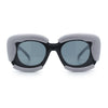 Womens Thick Plastic Bubble Balloon Frame Rectangle Funky Sunglasses