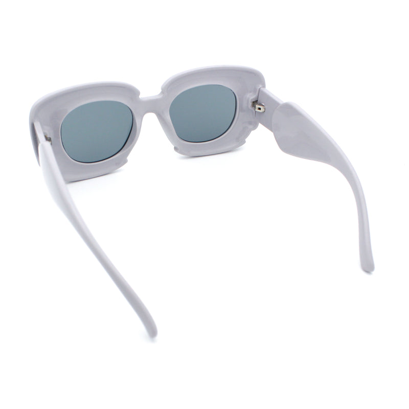 Womens Thick Plastic Bubble Balloon Frame Rectangle Funky Sunglasses