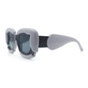 Womens Thick Plastic Bubble Balloon Frame Rectangle Funky Sunglasses